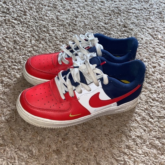 Nike Air Force 1s red, white and blue - Picture 3 of 5